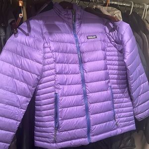 Purple women’s Patagonia down sweater